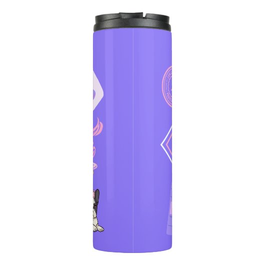 書籍とコーヒーと犬と社会正義の色 タンブラー (裏面)