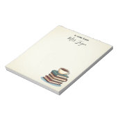 書籍とコーヒーのカスタム先生評価 ノートパッド (回転)
