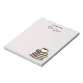 書籍とコーヒーのカスタム先生評価 ノートパッド (回転)
