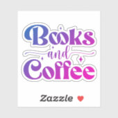 書籍とコーヒービニール シール (シート)
