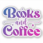 書籍とコーヒービニール シール (正面)