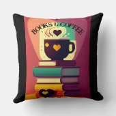 書籍とコーヒー2 クッション (裏面)