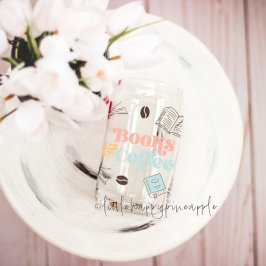 書籍とコーヒー ガラス缶