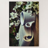 書籍とコーヒー ジグソーパズル (縦)