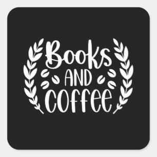 書籍とコーヒー スクエアシール