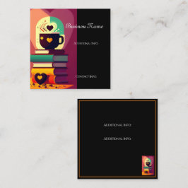 書籍とコーヒー スクエア名刺