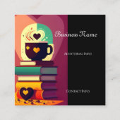 書籍とコーヒー スクエア名刺 (正面)