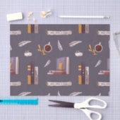 書籍とコーヒー – ブックラバーコラージュ 薄葉紙 (クラフト)