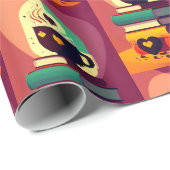 書籍とコーヒー ラッピングペーパー (ロールコーナー)