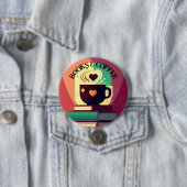 書籍とコーヒー 缶バッジ (インサイチュ)