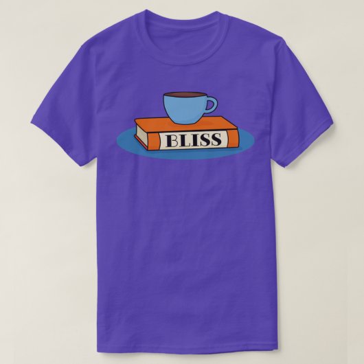 書籍とコーヒー Tシャツ (デザイン正面)