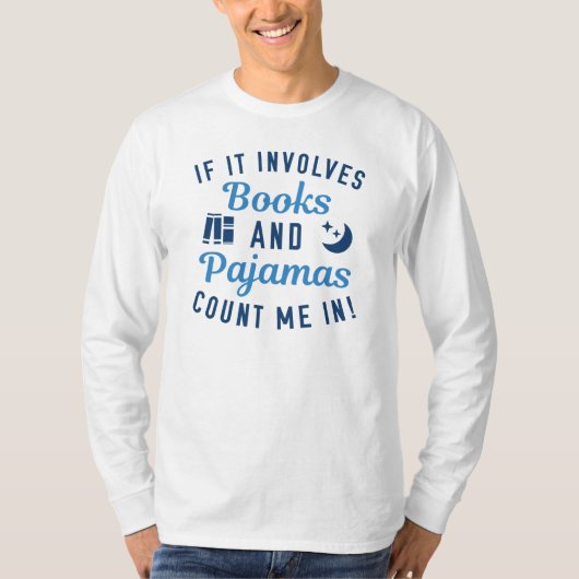 書籍とパジャマ Tシャツ (正面)