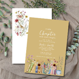 書籍とブランチ新しいチャプター赤ちゃんシャワー 招待状