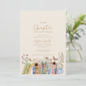 書籍とブランチ新しいチャプター赤ちゃんシャワー 招待状 (スタンド正面)