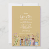 書籍とブランチ新しいチャプター赤ちゃんシャワー 招待状 (正面)
