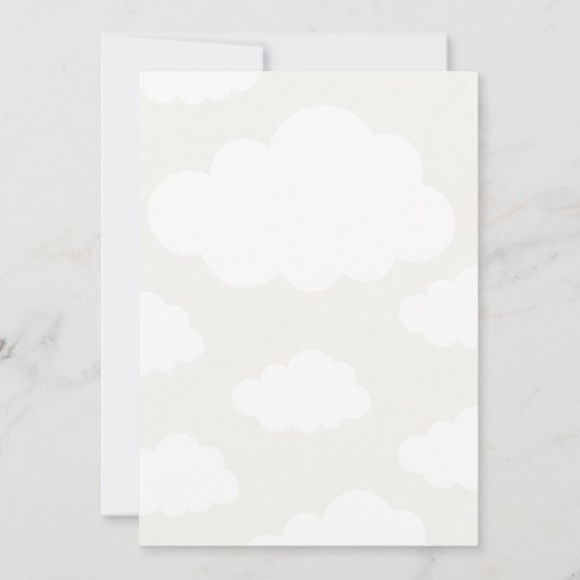 書籍とブランチ語の赤ちゃんシャワー 招待状 (裏面)