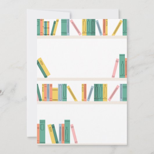 書籍とブランチ語り本ベビーシャワー 招待状 (裏面)