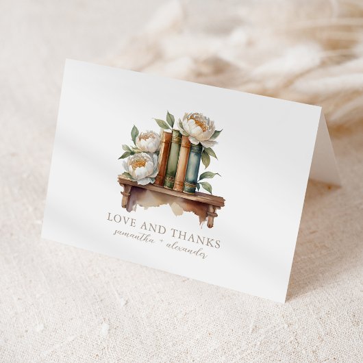 書籍とブランチ赤ちゃんシャワーサンキューカード サンキューカード