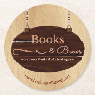 書籍とブリュースのコースター ラウンドペーパーコースター