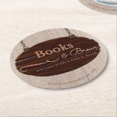 書籍とブリュースのコースター ラウンドペーパーコースター (アングル)