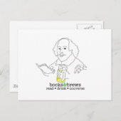 書籍とブリュースのロゴ ポストカード (正面/裏面)