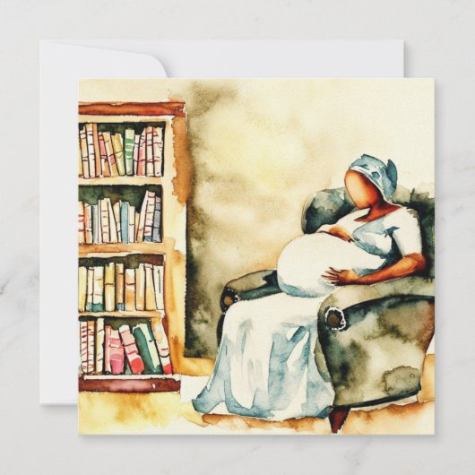 書籍とベビー:子供部屋韻リバイバル、赤ちゃんシャワー 招待状 (正面)