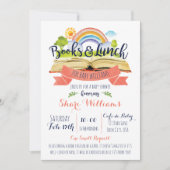 書籍とランチベビーシャワー招待状 招待状 (正面)