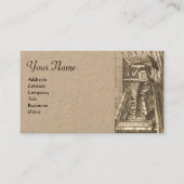 書籍と司書ポートレートクラフト紙 名刺 (正面)