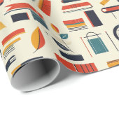 書籍と学校のラッピング紙 ラッピングペーパー (ロールコーナー)