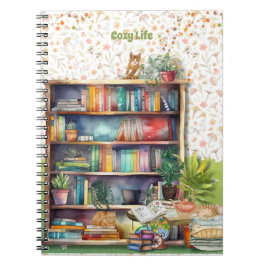 書籍と猫好きハイゲ誕生日退職 ノートブック