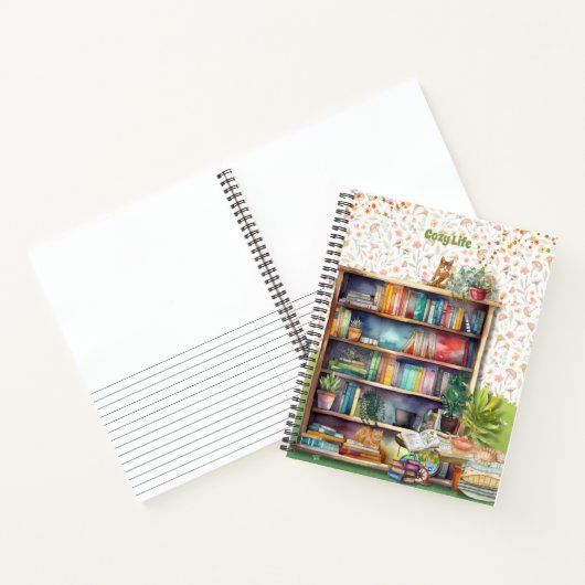 書籍と猫好きハイゲ誕生日退職 ノートブック (内部)