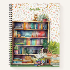 書籍と猫好きハイゲ誕生日退職 ノートブック