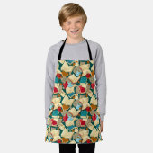 書籍と猫 エプロン (着用した状態)