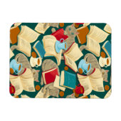 書籍と猫 マグネット (横)