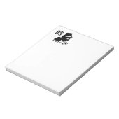 書籍と眼鏡モノグラム ノートパッド (回転)