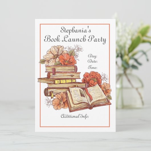 書籍と花の本の打ち上げ 招待状 (スタンド正面)