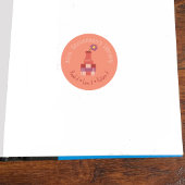 書籍と花瓶桃先生図書館シール ラウンドシール