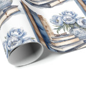 書籍と花 ラッピングペーパー (ロールコーナー)