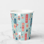 書籍と読しおり図解入りの、写真付きの誕生日 紙コップ (左)