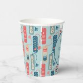 書籍と読しおり図解入りの、写真付きの誕生日 紙コップ (右)