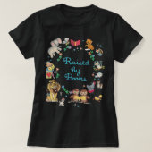 書籍によって育てられた文学本主題の先生 読 Tシャツ (デザイン正面)