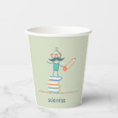 書籍に精通している科学者 紙コップ (正面)