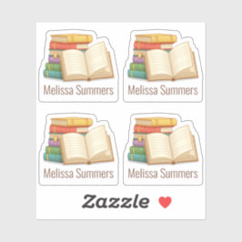 書籍のスタック名前をカスタムする蔵書票 シール