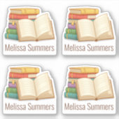 書籍のスタック名前をカスタムする蔵書票 シール (正面)