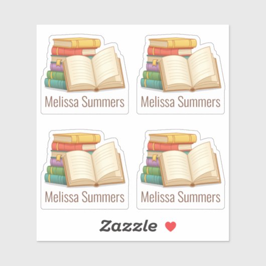 書籍のスタック名前をカスタムする蔵書票 シール (シート)