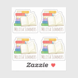 書籍のスタック名前をカスタムする蔵書票 シール