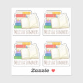 書籍のスタック名前をカスタムする蔵書票 シール (シート)