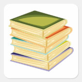 書籍のスタックBook Lover Art読 and's スクエアシール (正面)