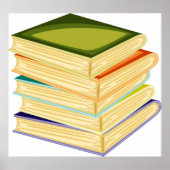 書籍のスタックBook Lover Art読 and's ポスター (正面)