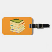 書籍のスタックBook Lover Art読 and's ラゲッジタグ (正面横)